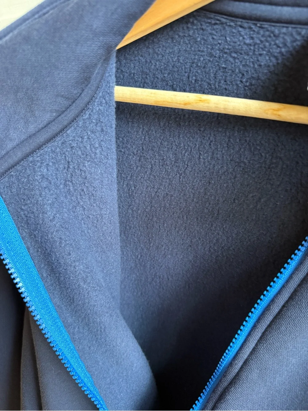 Nike Men's Navy Half-Zip Pullover with Blue Trim